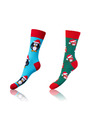Bellinda CRAZY SOCKS 2x - Funny Socks 2 pairs - light blue - green