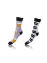Bellinda CRAZY SOCKS 2x - Funny Socks 2 pairs - black - white