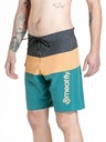 Meatfly Meatfly pantaloncini da bagno maschili Mitch Boardshorts 21" Verde serpente / Cammello | Verde | Taglia