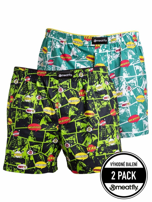 Meatfly Meatfly boxer da uomo Agostino Green Comics | Verde | Taglia