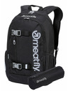 Meatfly Meatfly backpack Basejumper Black 22 L + FREE PENCIL CASE | Black | Volume 22 L