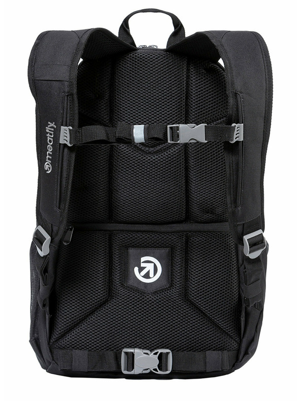 Meatfly Meatfly backpack Basejumper Black 22 L + FREE PENCIL CASE | Black | Volume 22 L