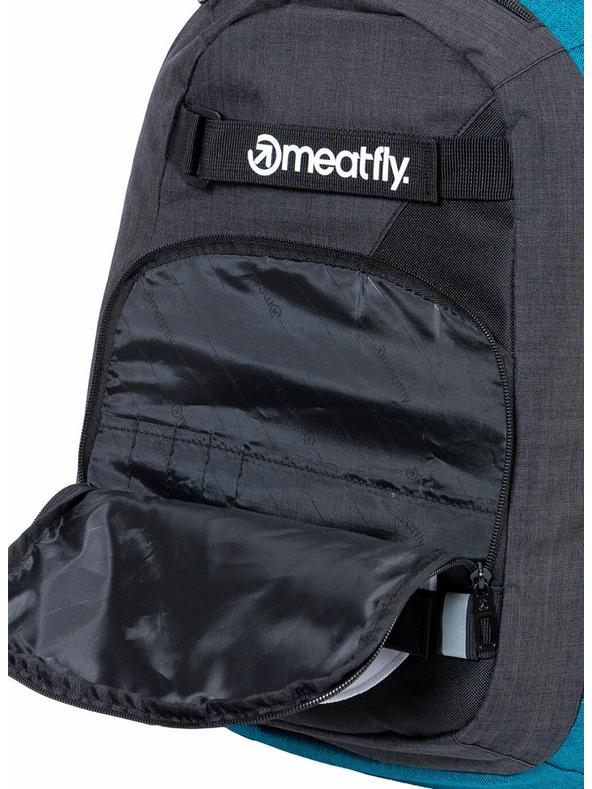 Meatfly Meatfly Backpack Exile Petrol Heather/Charcoal Heather 24 L + FREE PENCIL CASE | Blue | Volume 24 L