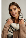 Moodo Nero-beige scarf stampata Moodo donna