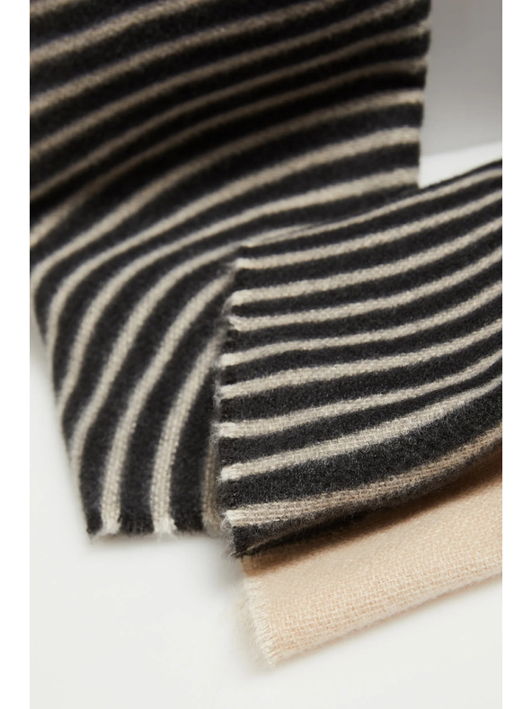 Moodo Nero-beige scarf stampata Moodo donna