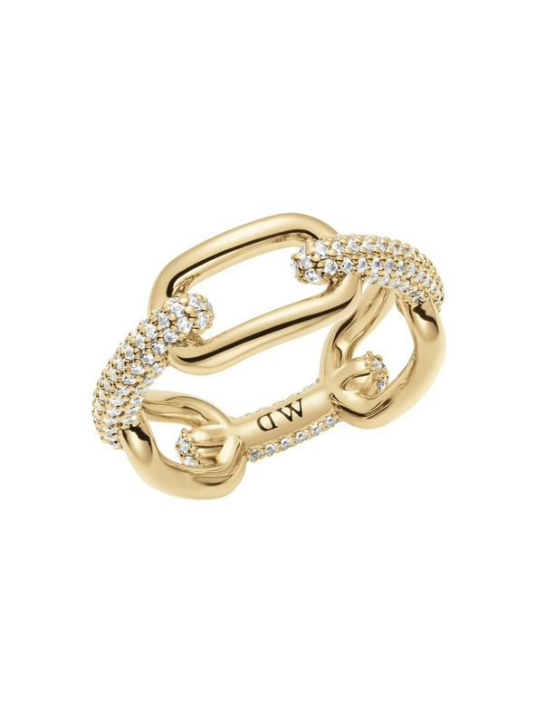 Daniel Wellington Daniel Wellington Anello in acciaio con maglie di cristallo