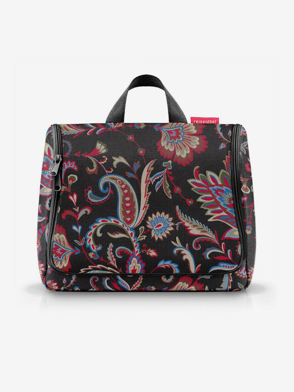 Reisenthel Borsa per cosmetici donna bordeaux-nera con stampa Reisenthel Toiletbag XL Paisley Black