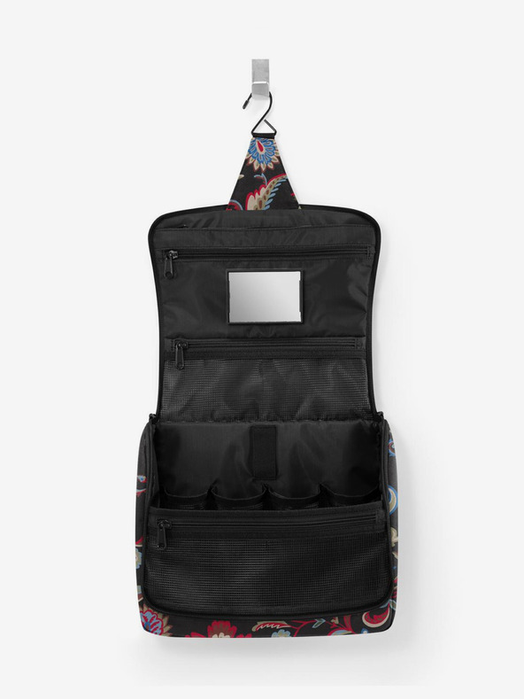 Reisenthel Borsa per cosmetici donna bordeaux-nera con stampa Reisenthel Toiletbag XL Paisley Black