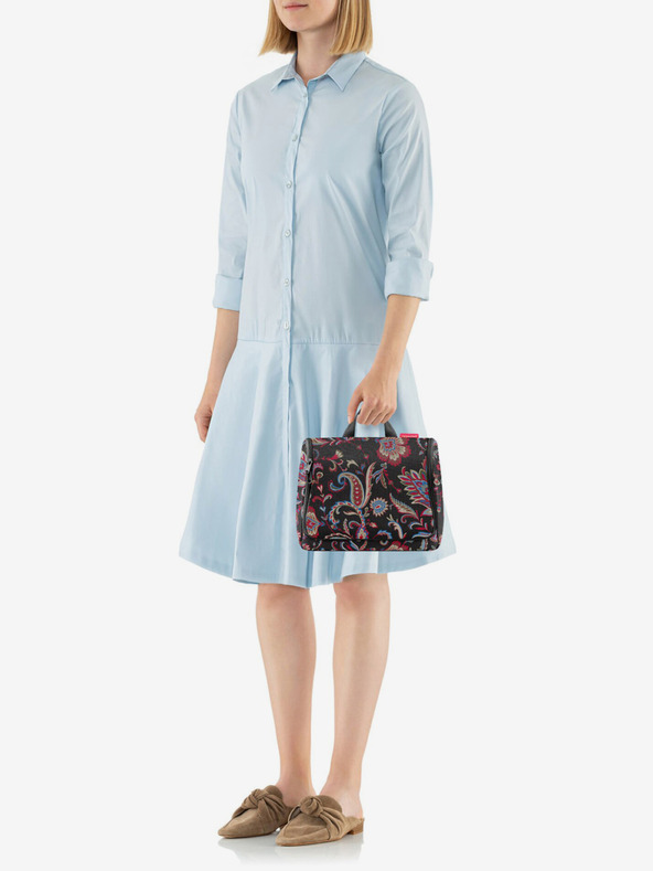 Reisenthel Borsa per cosmetici donna bordeaux-nera con stampa Reisenthel Toiletbag XL Paisley Black