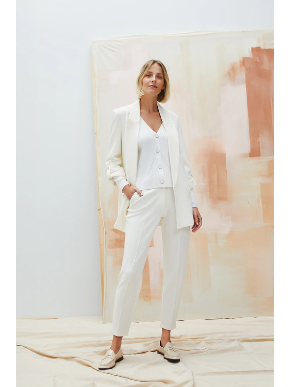 Moodo Pantaloni bianchi donna Moodo