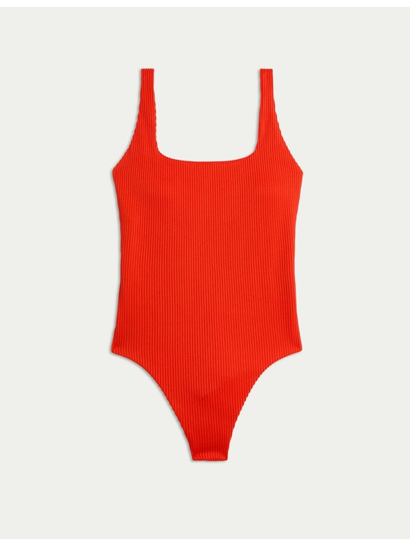 Marks & Spencer Costume da bagno con scollo ovale testurizzato Marks & Spencer rosso