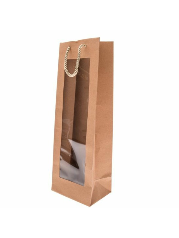 Casa de Engel Paper bag with PVC window - set of 12 pcs, 0/70