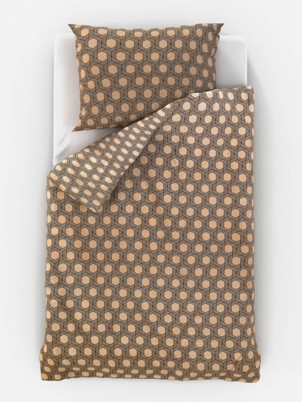 Kvalitex Biancheria da letto in raso Luxury Collection 140x200, 70x90cm Carero beige Kvalitex