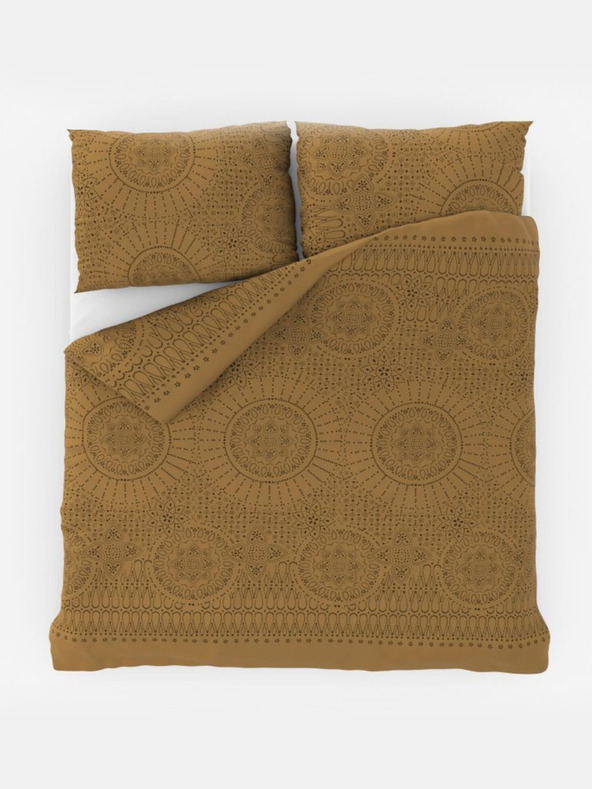 Kvalitex Biancheria da letto francese in cotone DELUX 200x200, 70x90cm MERIT oro