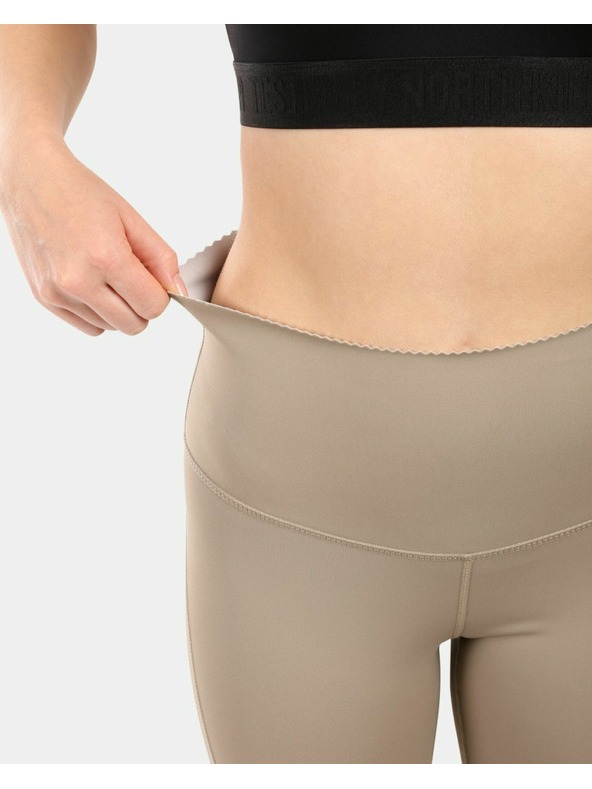 Kilpi Leggings fitness Kilpi RIVIAN-W, con funzione OPTI-DRY Khaki da donna