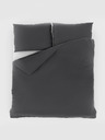 Kvalitex Biancheria da letto in mussola francese 220x200, 70x90cm grigio scuro Kvalitex