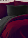 Kvalitex Set di biancheria da letto in raso francese LUXURY COLLECTION 1+2, 220x200, 70x90cm bordeaux / nero Kvalitex