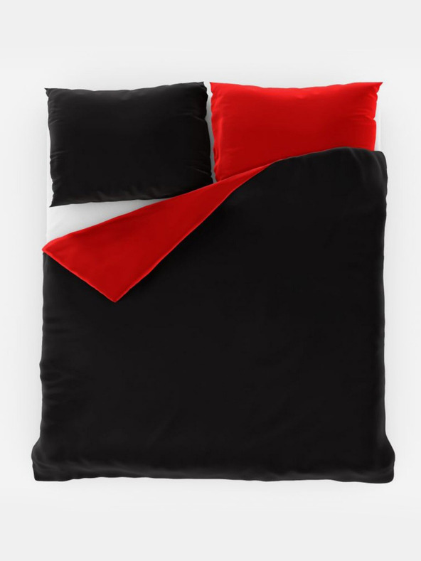 Kvalitex Satin extended bedding set LUXURY COLLECTION 140x220, 70x90cm red / black