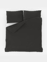 Kvalitex French Solid Cotton Bedding Set 240x200, 70x90cm dark gray
