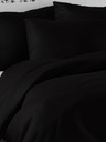 Kvalitex Biancheria da letto francese in raso LUXURY COLLECTION 1+2, 220x200, 70x90cm nero