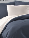 Kvalitex Satin French extended bedding set LUXURY COLLECTION 1+2, 240x220, 70x90cm dark grey / white