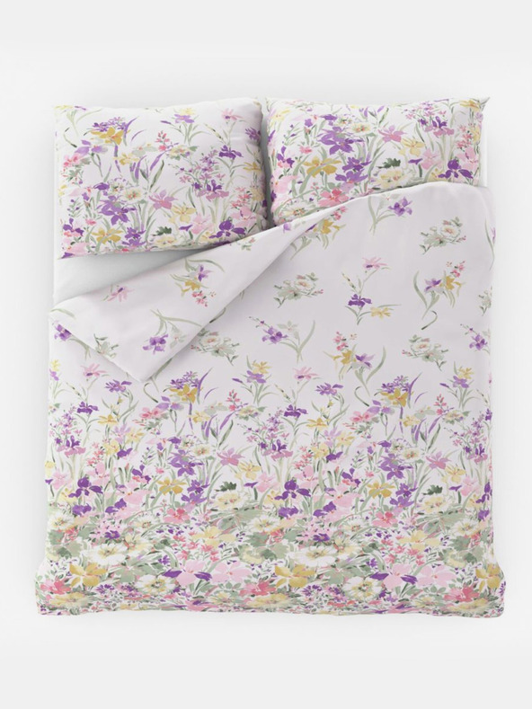 Kvalitex Biancheria da letto in cotone francese PROVENCE COLLECTION 240x200, 70x90cm ISABEL viola