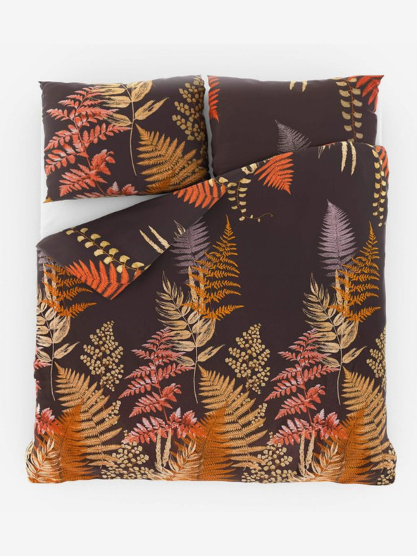 Kvalitex Set di biancheria da letto in raso francese Luxury Collection 1+2, 220x200, 70x90cm Felce marrone Kvalitex