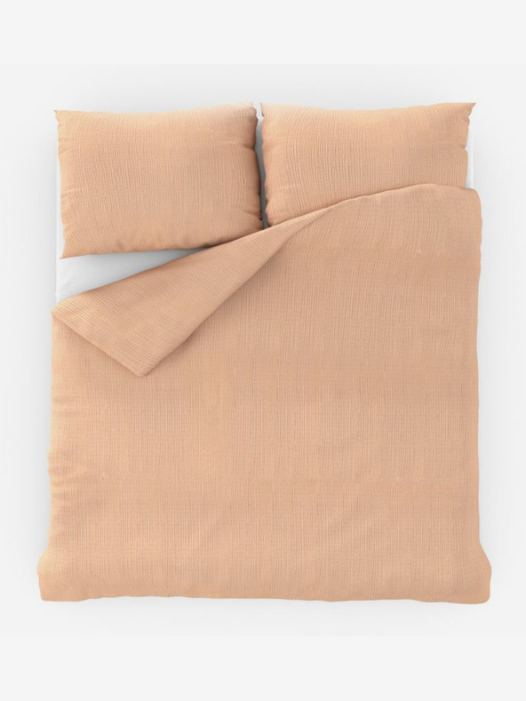 Kvalitex French crepe bedding set 200x200, 70x90cm salmon Kvalitex