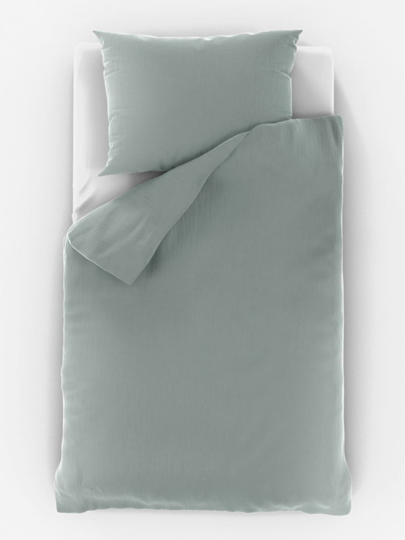 Kvalitex Muslin Bedding Set 140x200, 70x90cm light green Kvalitex