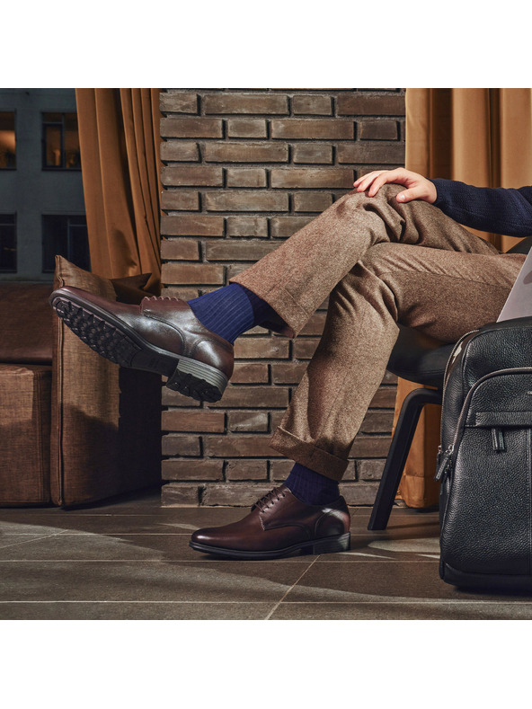 Geox Scarpe eleganti marroni da uomo Geox Walk Pleasure F