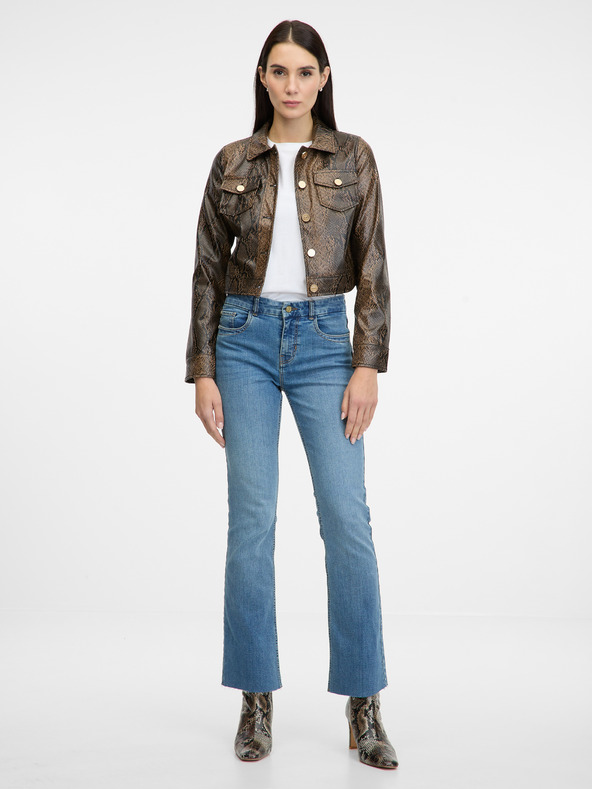 Orsay Giacca in similpelle marrone stampata da donna ORSAY