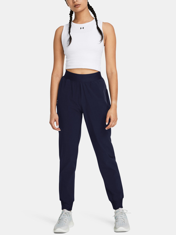 Under Armour Pantaloni sportivi donna Under Armour UA Rival Hi Rise Woven Pant-BLU