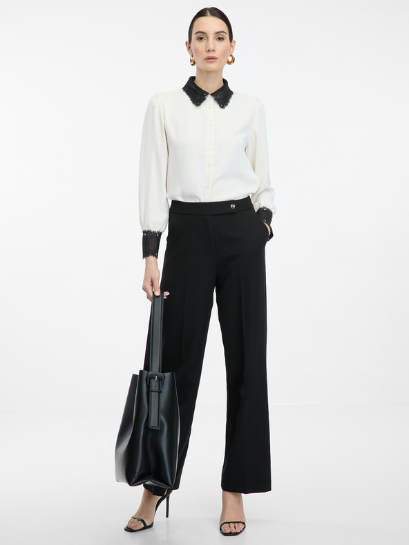 Orsay Camicia panna con colletto a contrasto ORSAY