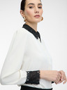 Orsay Camicia panna con colletto a contrasto ORSAY