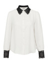 Orsay Camicia panna con colletto a contrasto ORSAY