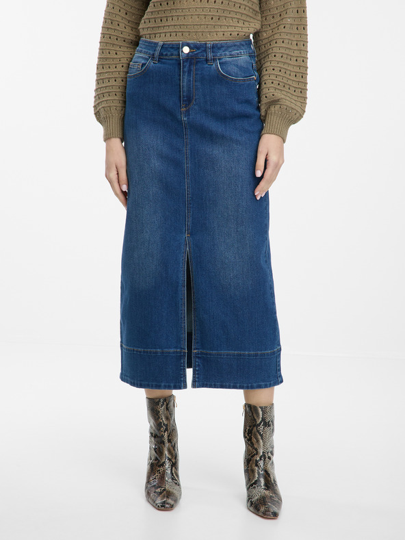 Orsay Maxi gonna da donna in denim blu scuro ORSAY