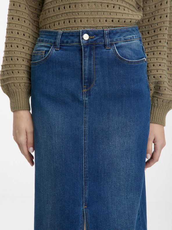 Orsay Maxi gonna da donna in denim blu scuro ORSAY