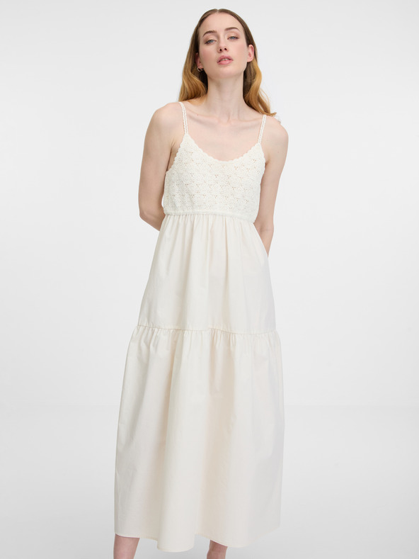 Orsay Abito midi da donna crema ORSAY