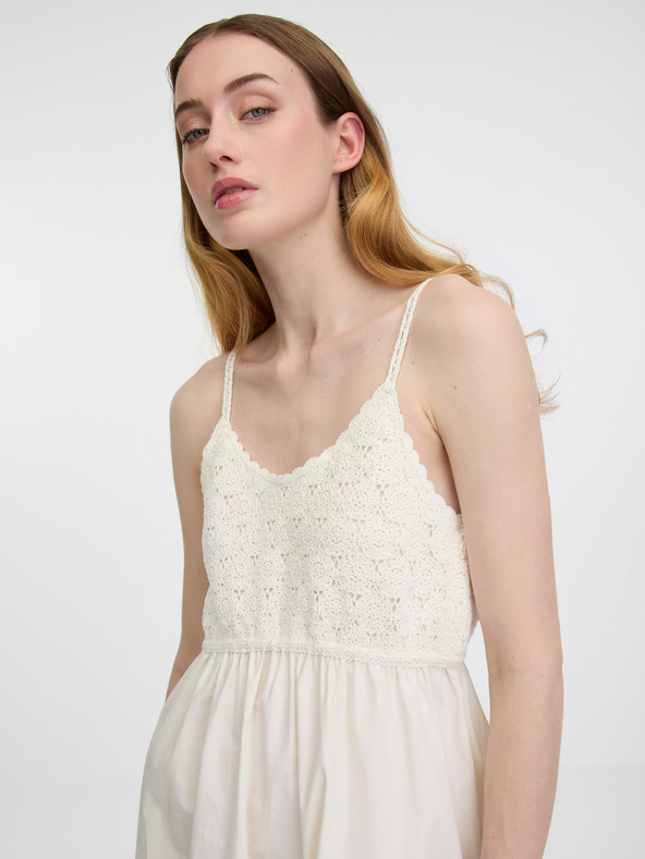 Orsay Abito midi da donna crema ORSAY