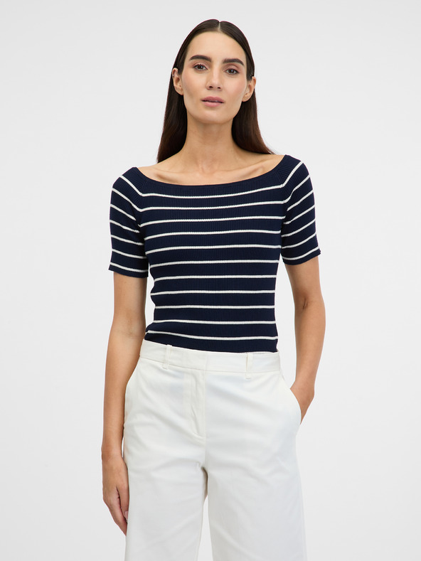 Orsay Maglietta blu scuro a maniche tre quarti da donna ORSAY