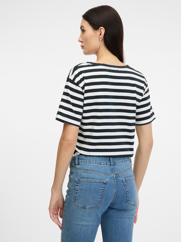 Orsay Maglietta a righe blu scuro a maniche corte da donna ORSAY