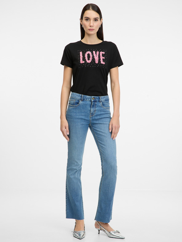 Orsay Maglietta nera a maniche corte da donna ORSAY