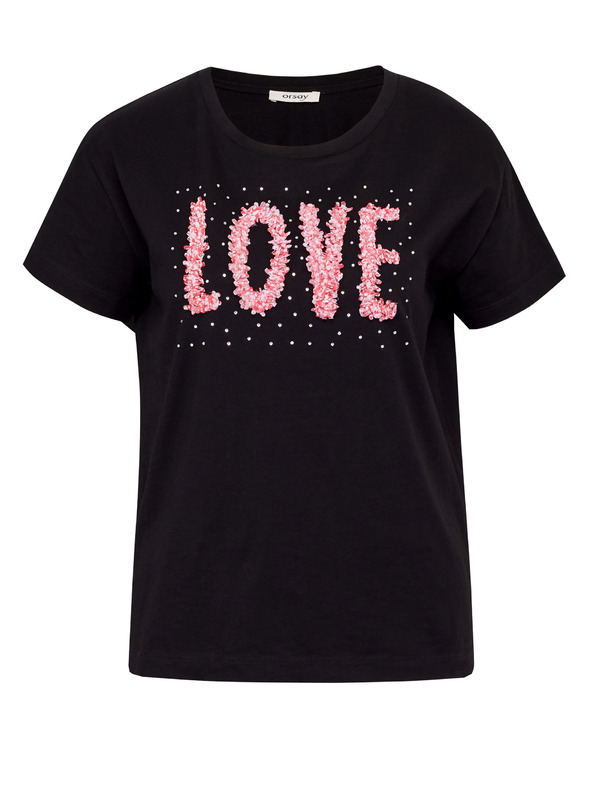 Orsay Maglietta nera a maniche corte da donna ORSAY