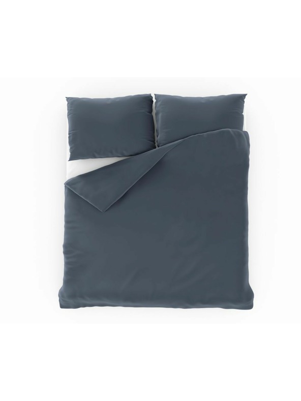 Kvalitex Satin bedding set Luxury Collection 140x200, 70x90cm dark grey Kvalitex
