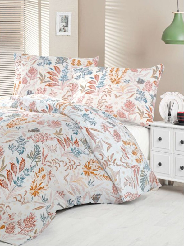 Kvalitex Luxury Collection French Satin Bedding Set 1+2, 220x200, 70x90cm Coral Garden Kvalitex