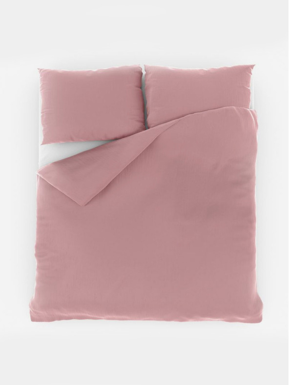 Kvalitex Biancheria da letto in mussola francese 240x220, 70x90cm rosa Kvalitex