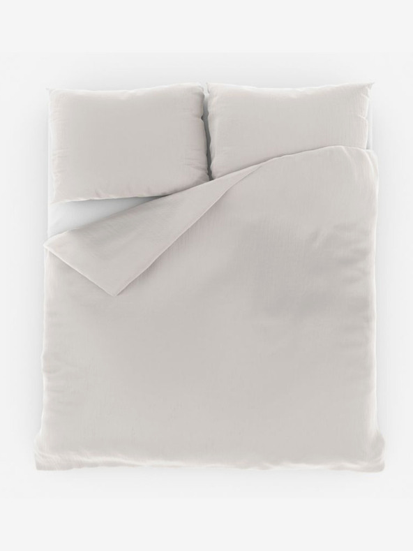 Kvalitex Set di biancheria da letto francese in mussola 240x200, 70x90cm panna Kvalitex