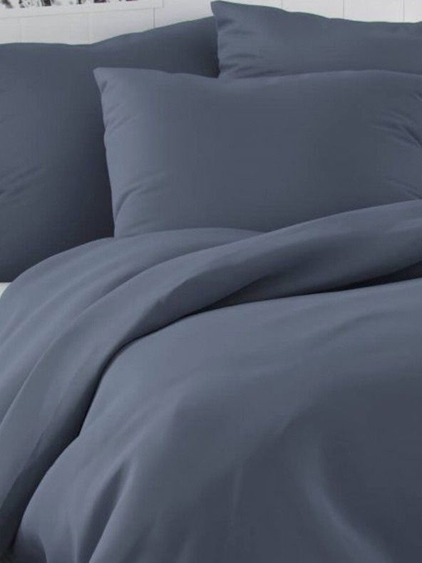 Kvalitex Biancheria da letto francese in raso LUXURY COLLECTION 1+2, 220x200, 70x90cm grigio scuro