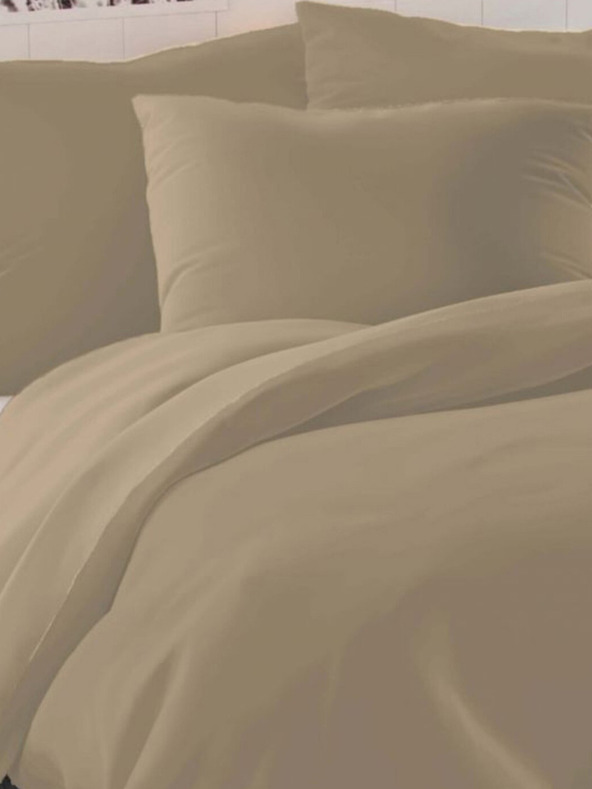 Kvalitex Biancheria da letto francese in raso LUXURY COLLECTION 1+2, 220x200, 70x90cm beige
