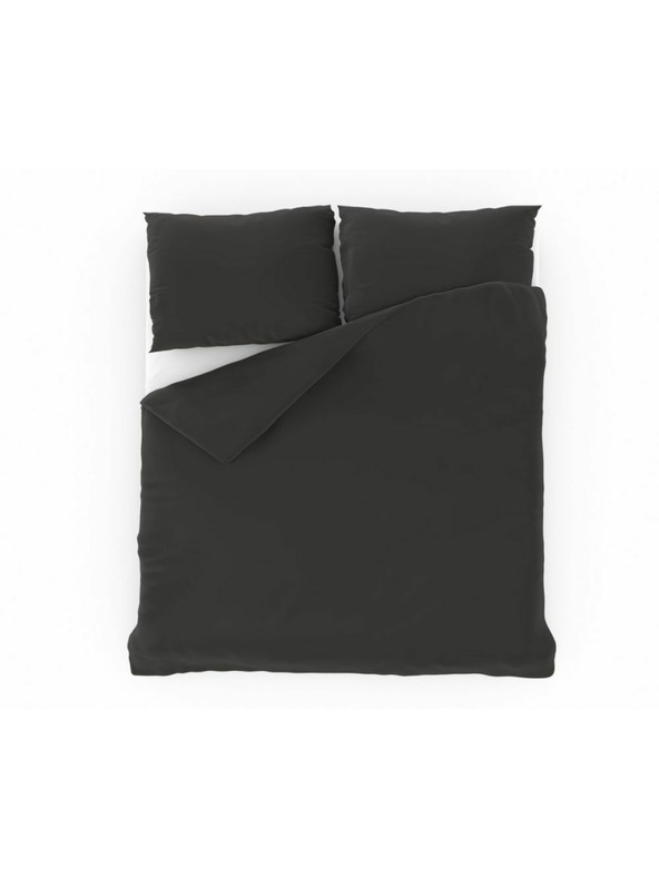 Kvalitex Solid Cotton Bedding Set 140x200, 70x90cm dark gray Kvalitex